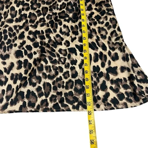 Forever 21 Super Sexy Leopard Maxi Slip Strappy‎ Date Night Dress Size Small - Picture 10 of 15